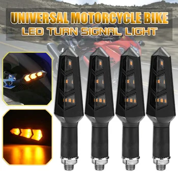 

4x Universal Motorcycle Bike LED Amber Turn Signal Light Indicator Lamp Blinker