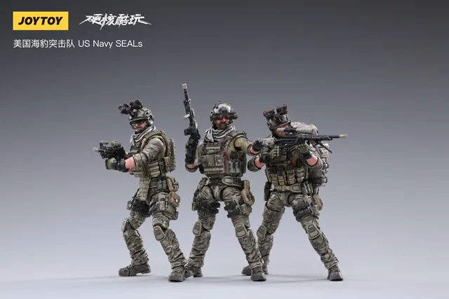 パリコレクション (3PCS/SET) Figure Action 1/18 JOYTOY Hardcore Seals Navy US ミリタリー