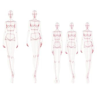 

Clothing design hand-painted renderings tool painting human body dynamic template ruler for tailoring clothing patchwork ruler