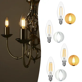 

LED Candle Light Bulbs E14 Filament Bulb For Home 4W 2W Retro New