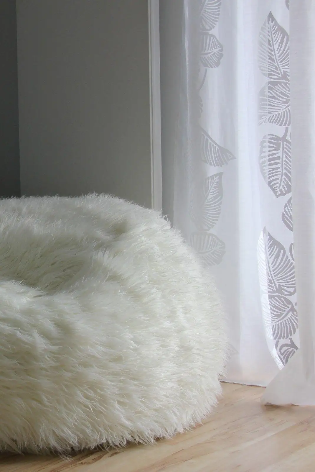 Большой остров дизайн bean мешок меховой шезлонг, элегантный и высокий теплый мягкий beanbag дивана подушки