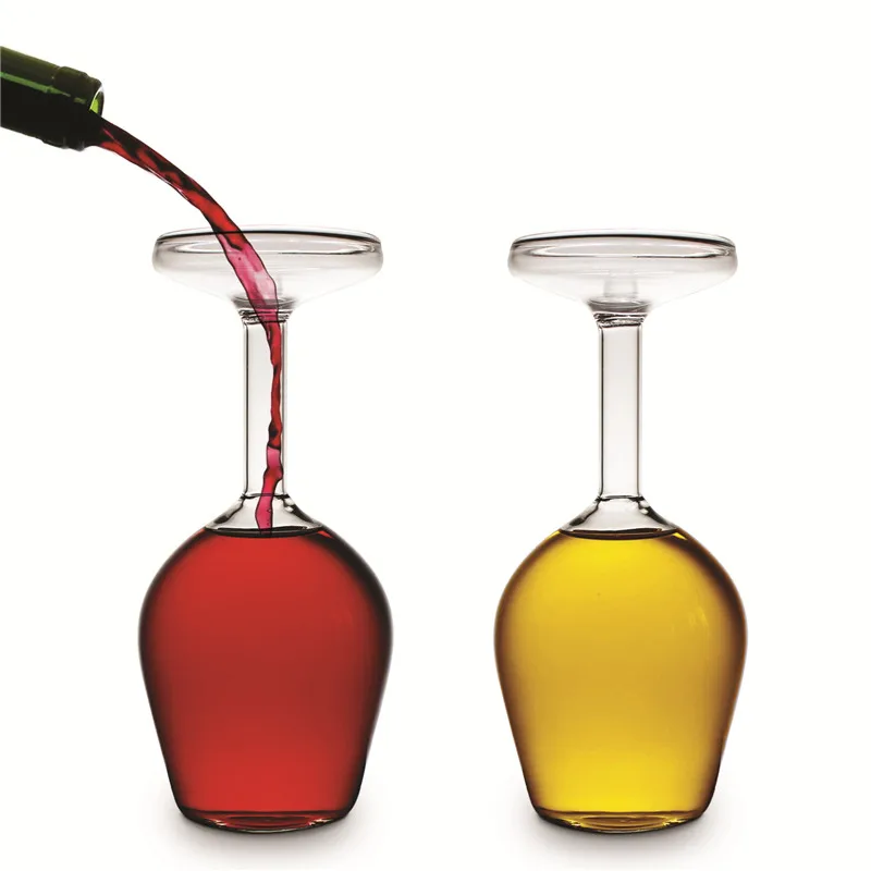 Personality Creative Inverted Red Wine Glass Large Upside Down Goblet for Party Wedding Flutes Bottle Home Use | Дом и сад