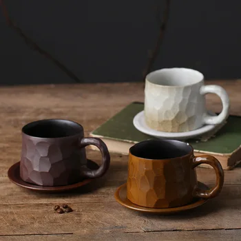 

FANTERCY Stoneware Dish Set Group Handmade Japanese Retro Ceramic Hand Punch Coffee Cup Cute Mugs Enamel Mug Travel Mug Coffee