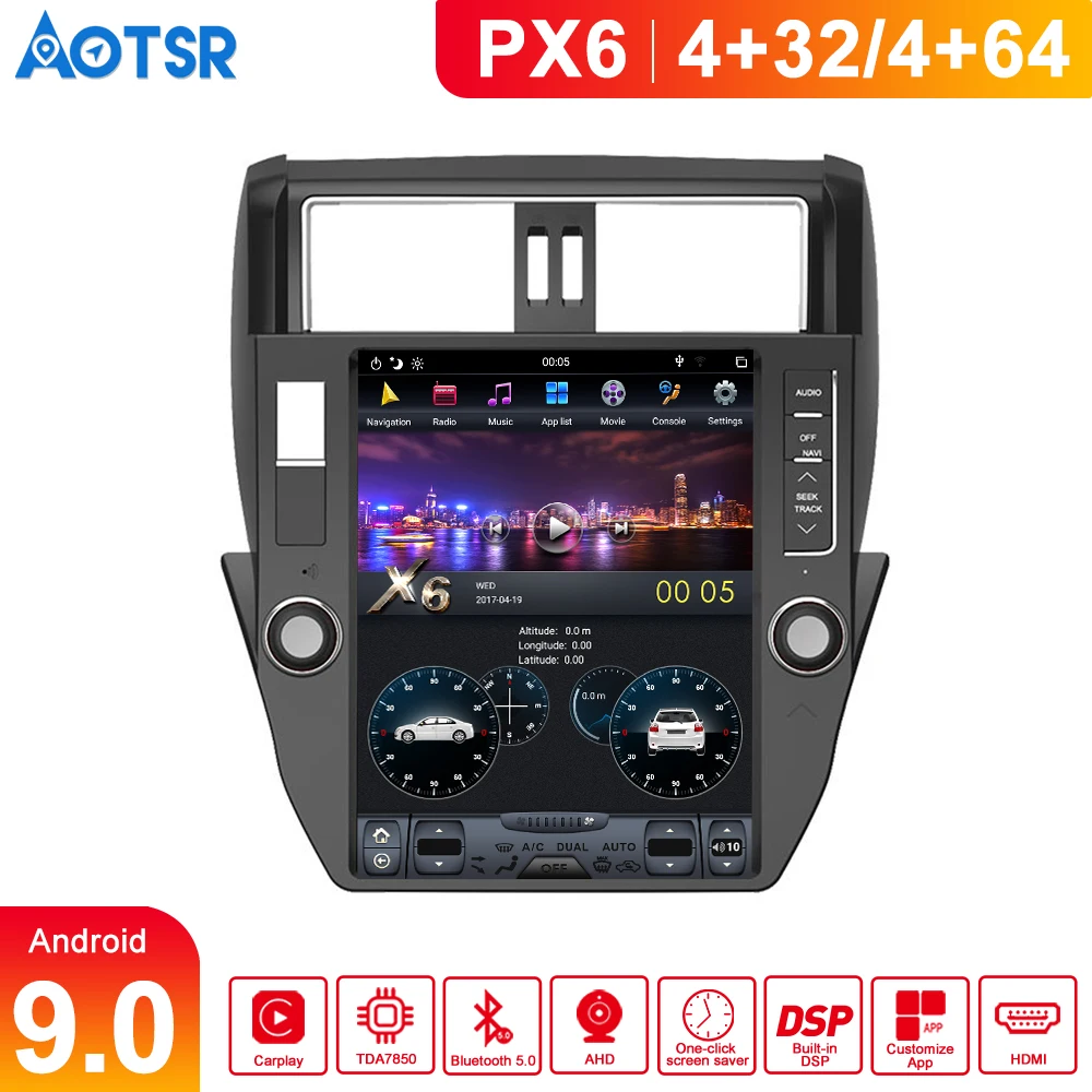 Best Android 8 Tesla style Car No DVD Player GPS Navigation For TOYOTA Land Cruiser Prado 150 2010-2013 headunit multimedia radio IPS 0 Best Android 8 Tesla style Car No DVD Player GPS Navigation For TOYOTA Land Cruiser Prado 150 2010-2013 headunit multimedia radio IPS 0