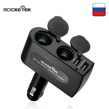 

Rocketek multi usb car charger smart IC 2 USB 3.1A 2 Socket Cigarette Lighter phone adapter accessories for samsung car-charger