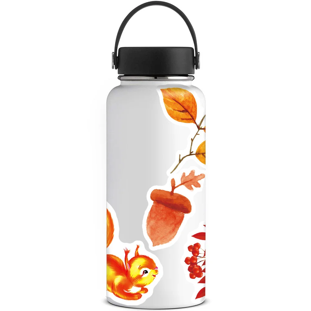 10/30/50PCS Autumn Leaves Maple Leaf Fall Graffiti Sticker Laptop Water Cup Waterproof Luggage Sticker Wholesale