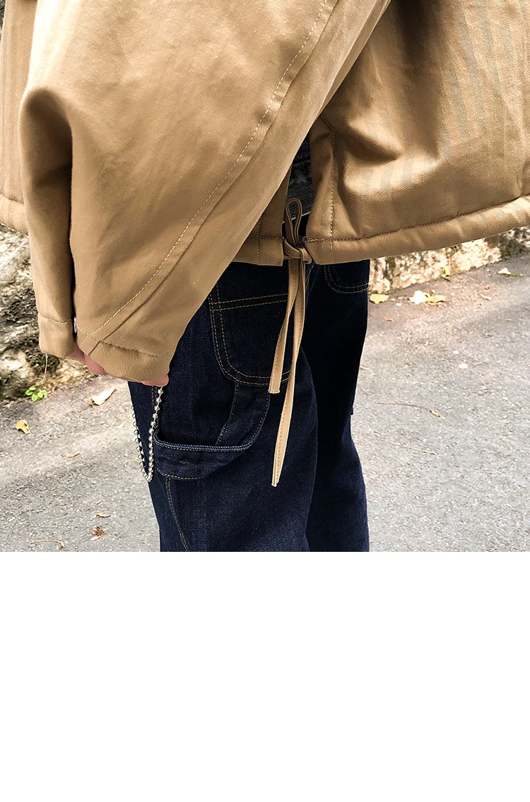 Зима Новое свободное японское оригинальное платье для влюбленных Harajuku тренд уличная оснастка мужская повседневная хлопковая одежда большого размера