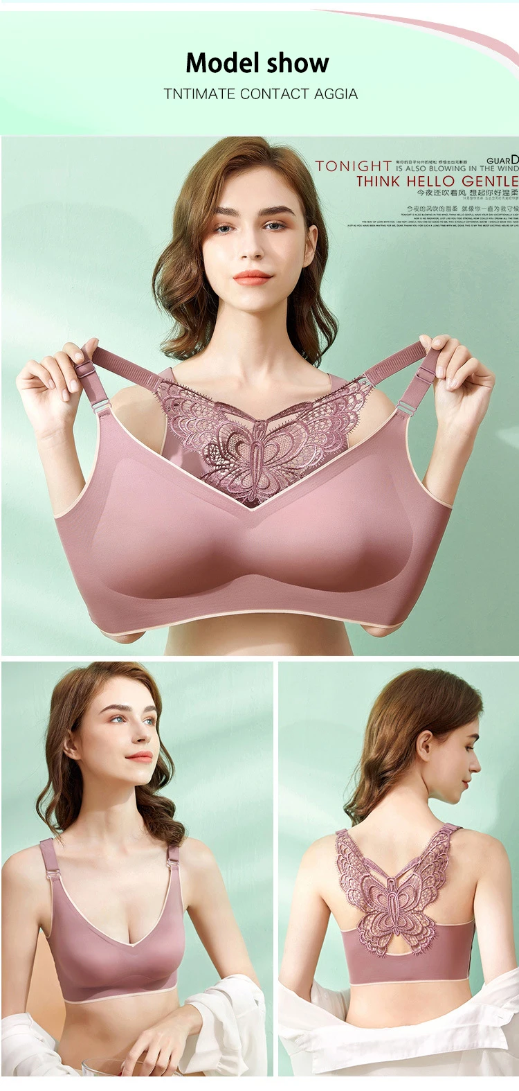 best bras for women Plus Size Bras For Women 3XL 4XL 5XL Large Size Bralette Seamless Women Bra Beauty Back Butterfly Push Up Bra Wireless Underwear see through bra