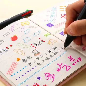 

High quality 1pcs Red blue green black Multi Function 0.7 mm Nib ink Gel pen School student stationery Supplies