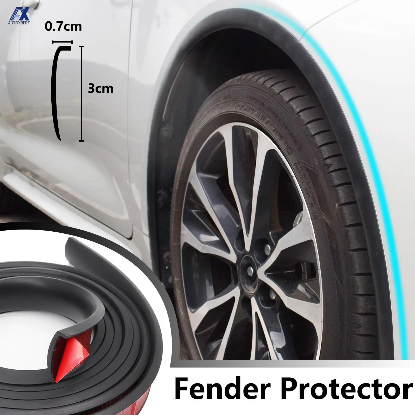 2PCS Car Wheel Eyebrow Arch Trim Lips Fender Flares Protector Strip Extenders 2PCS Car Wheel Eyebrow Arch Trim Lips Fender Flares Protector Strip Extenders