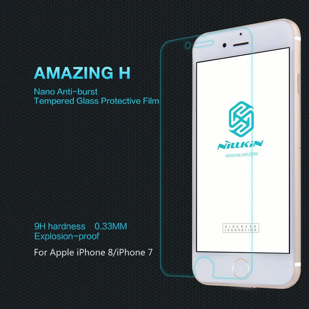 Высококачественное Закаленное стекло для iPhone SE 2020 Nillkin Amazing H противовзрывная