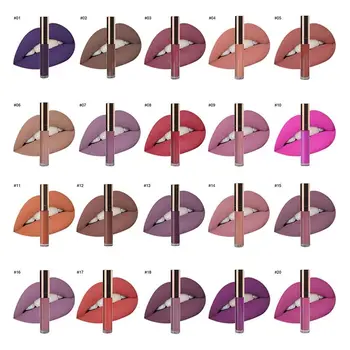 

High Quality Matte Nude Red Lipstick Long Lasting Non-stick Waterproof Makeup Liquid Lipgloss Cosmetics Custom Private label