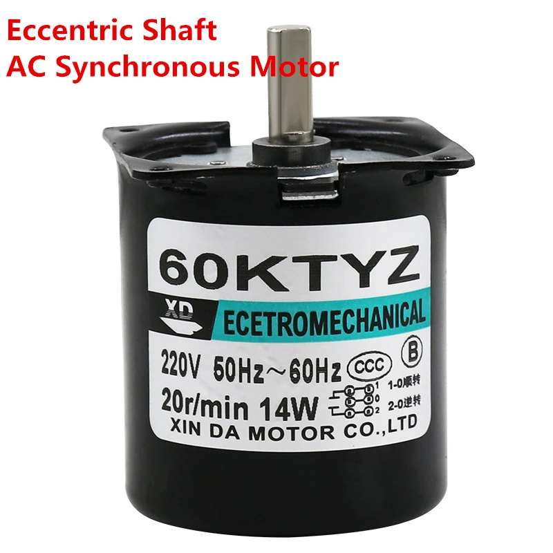60ktyz Eccentric Shaft Ac Synchronous Motor 220v14w Gear High Torque Low Speed Permanent Magnet Two Way Motor Dc Motor Aliexpress