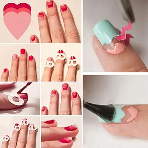 

15Pcs 3D Nail Art Transfer Stickers DIY Manicure Decal Decoration Tips Set French nail sticker to fit all fingernails, toenails