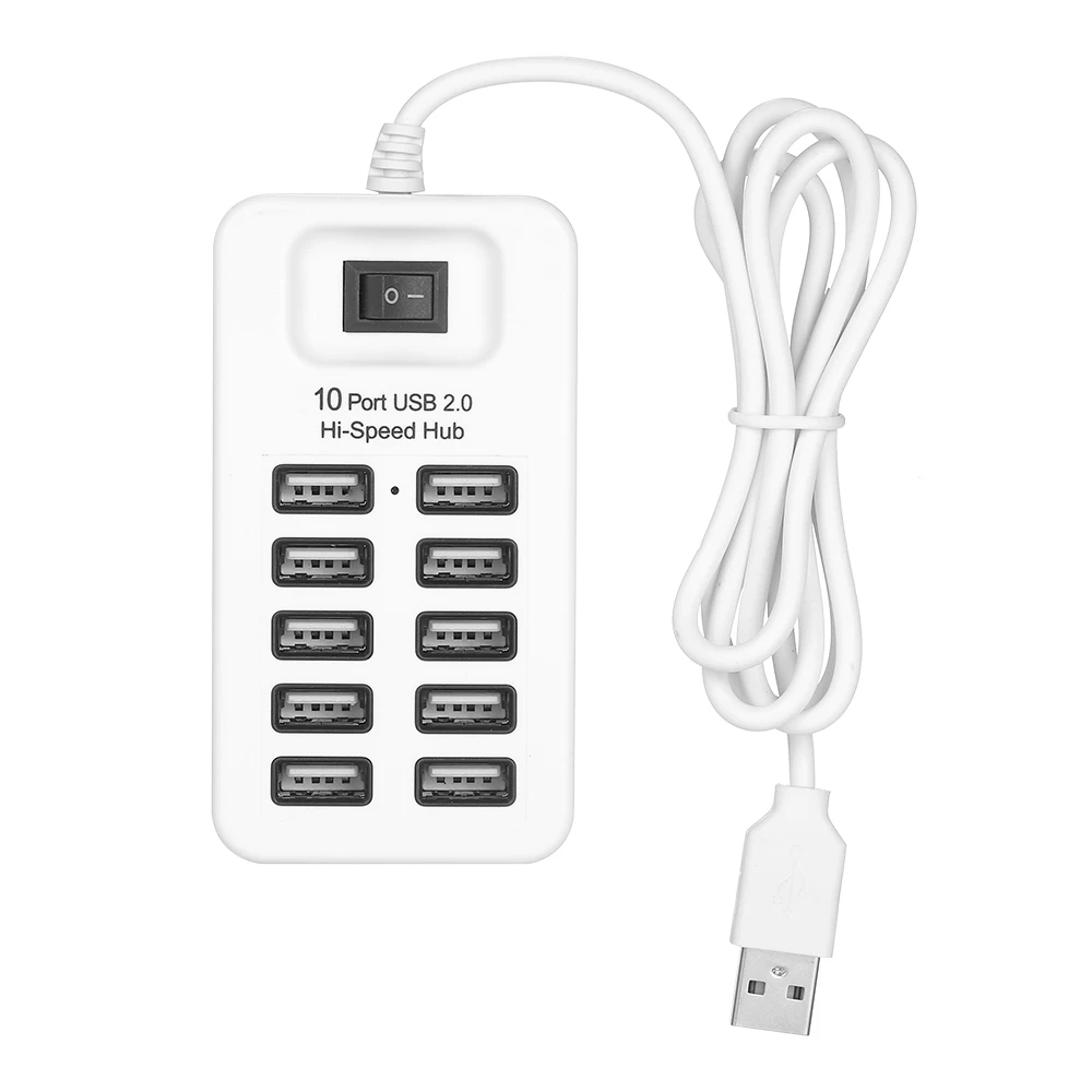 Rápida de Arquivos Velocidade de Transmissão Controle de Uma Portas Hi-velocidade Hub Uso Simultâneo Transferência Grandes 480mbps Chave Preto 10 Usb 2.0 19 High Quality Computador e Escritório