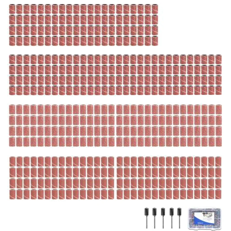 

480Pcs Sanding Bands Drum Sleeve Mandrel for Dremel Rotary Tool Kit