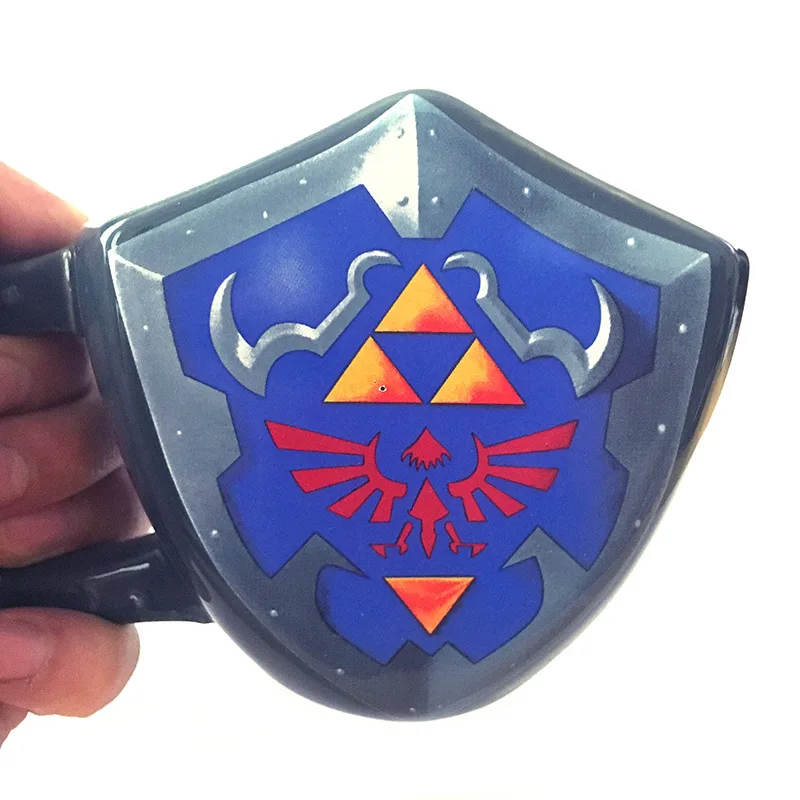 Керамическая чашка творческая личность кружка Zelda Legend кофейная чашка в форме щита 20 лет