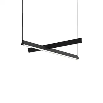 

Modern Acrylic Led Light Pendant Kitchen Living Room Pendant Lights Black Aluminum Art Pendant Lamp Dining Room Decor Hanglamp