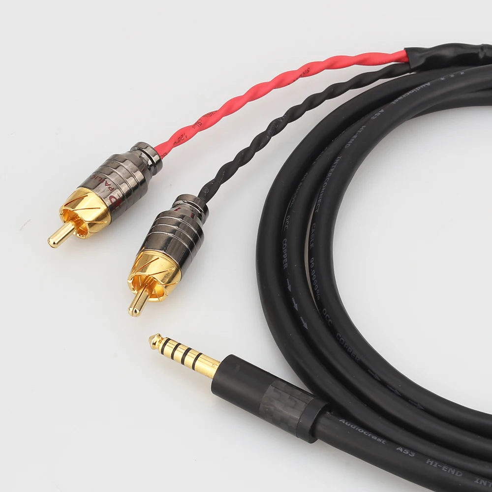 HIFI 4 4mm to 2 RCA Audio Cable 1 tp 2 splitter HIFI cable For SONY NW WM1Z A WM1A 1Z PHA 1A 2A Z1R 4 4mm Upgrade Cable