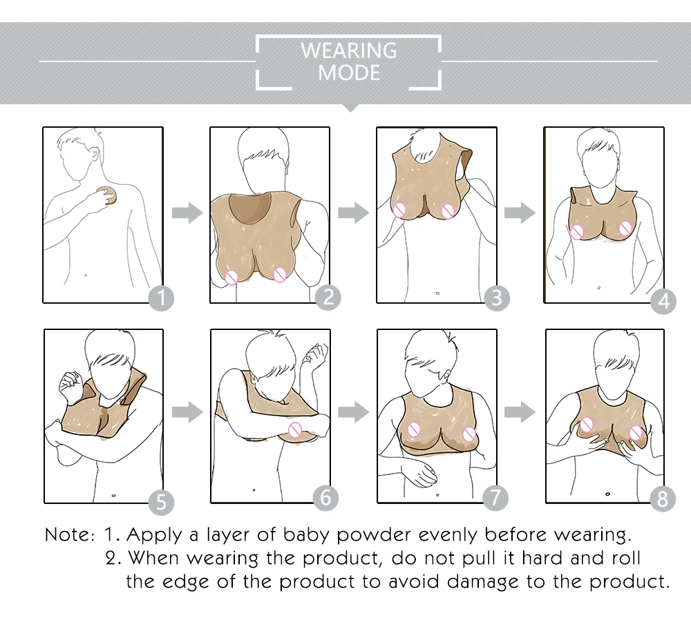 Upgrade Silicone Breast Form C Cup Fake False Boobs Mastectomy Transvestite Crossdresseing Tit For Crossdresser Drag Queen Sissy (8)