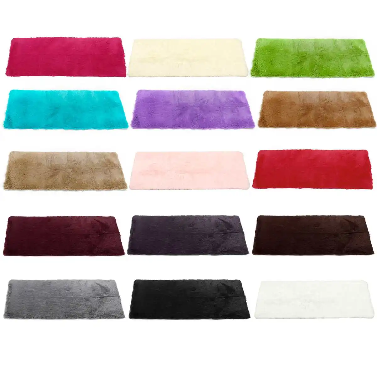 60x160cm Thickened Square Floor Mat Cover Anti-skid Shaggy Area Yoga Rug Home Living Room Bedroom Table Carpet Blanket Mat Long