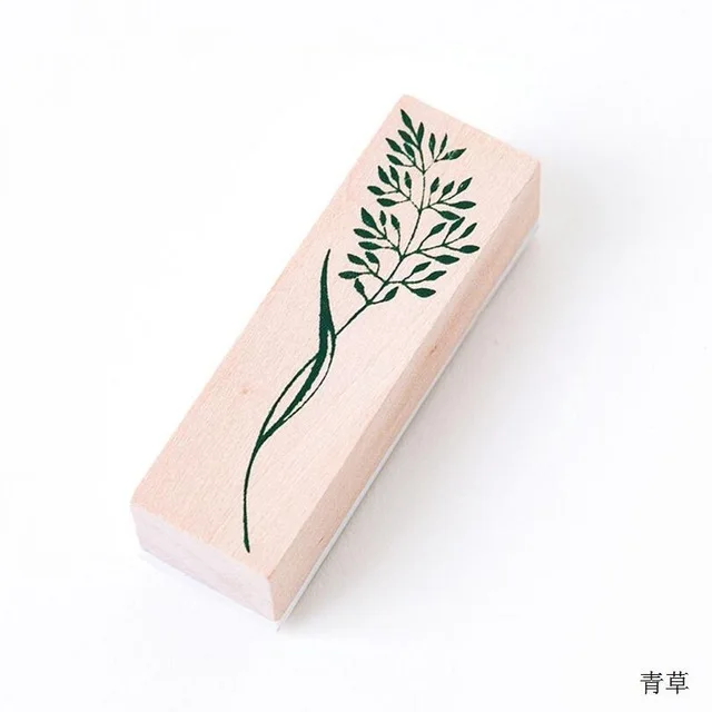 Винтажные натуральные декоративные растения штамп DIY деревянные и резиновые штампы для Скрапбукинг фото открытки в альбом канцелярские принадлежности Стандартный штамп - Цвет: 14