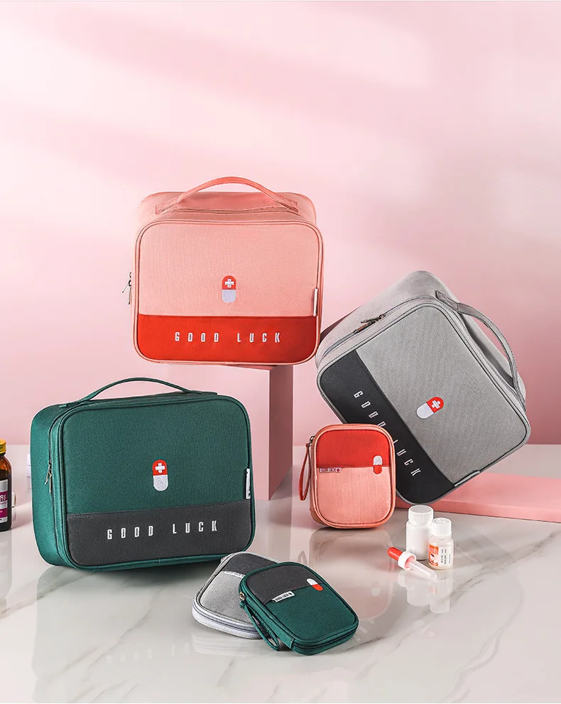 Practical Portable First Aid Kit Travel Medicine Storage Bag Drug Sorting Sundries Classification Package Life Accessories Bag