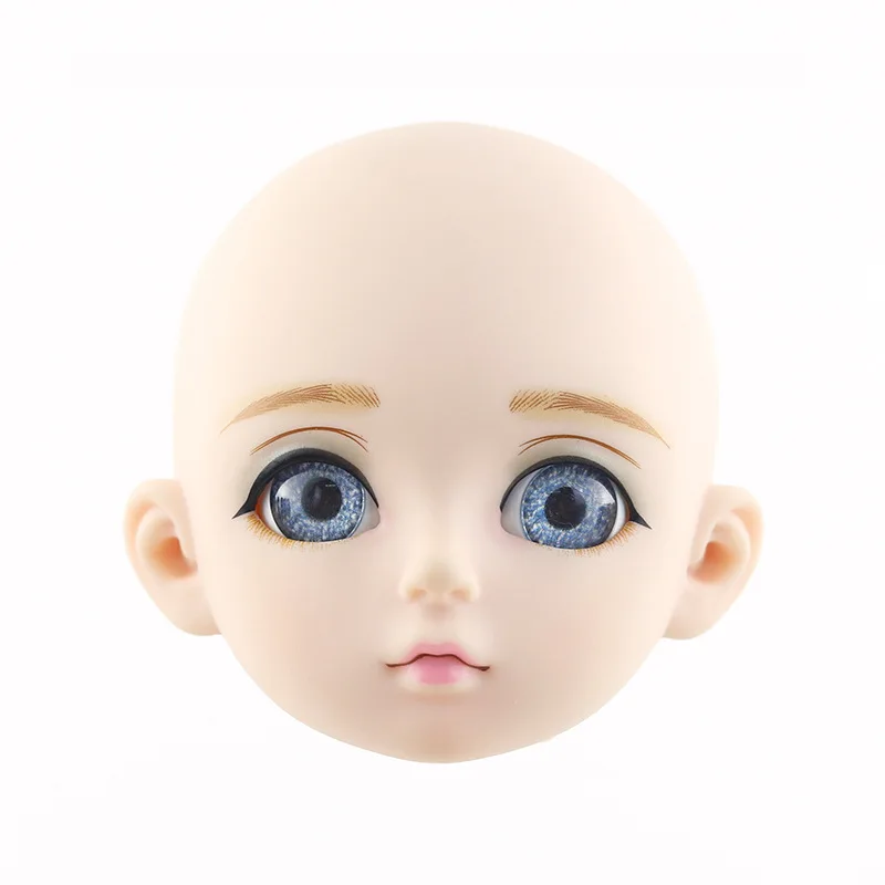 1/3 BJD голова куклы макияж и без макияжа кукла лысая 3D глаза для 60 см изменение DIY