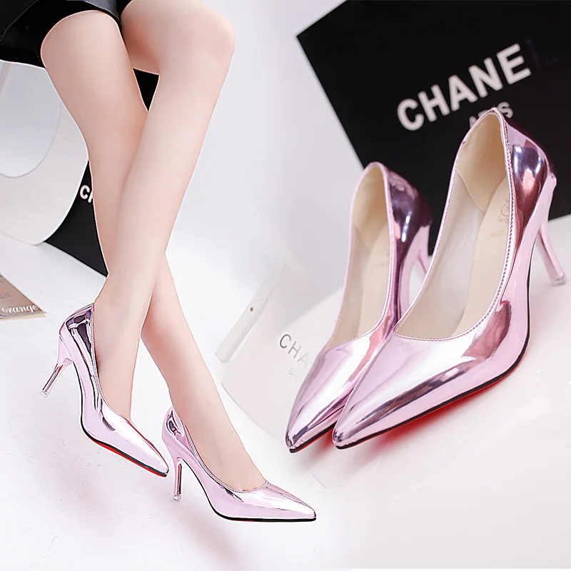

2018 new Korean version autumn pointed super high heels sexy fine with shallow mouth single shoes classic wild women's shoes