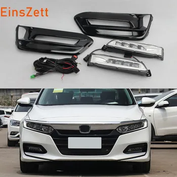 

1set Car LED Fog Light Assembly For Honda Accord 2016~2018 Car LED Daytime Running Light Front Bumper Lamp with Wiring