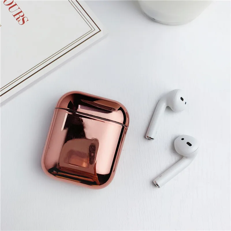 Чехол OTTWN для AirPods, роскошный Твердый чехол из ТПУ с золотым покрытием, беспроводной Чехол для наушников для iPhone Airpods 1 2, коробка для хранения