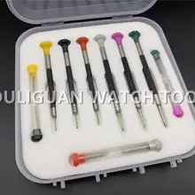 Корейская микро отвертка с плоской головкой в миллиметровом слоте отвертка для ремонта часов 6 штук для 0,8-2,0