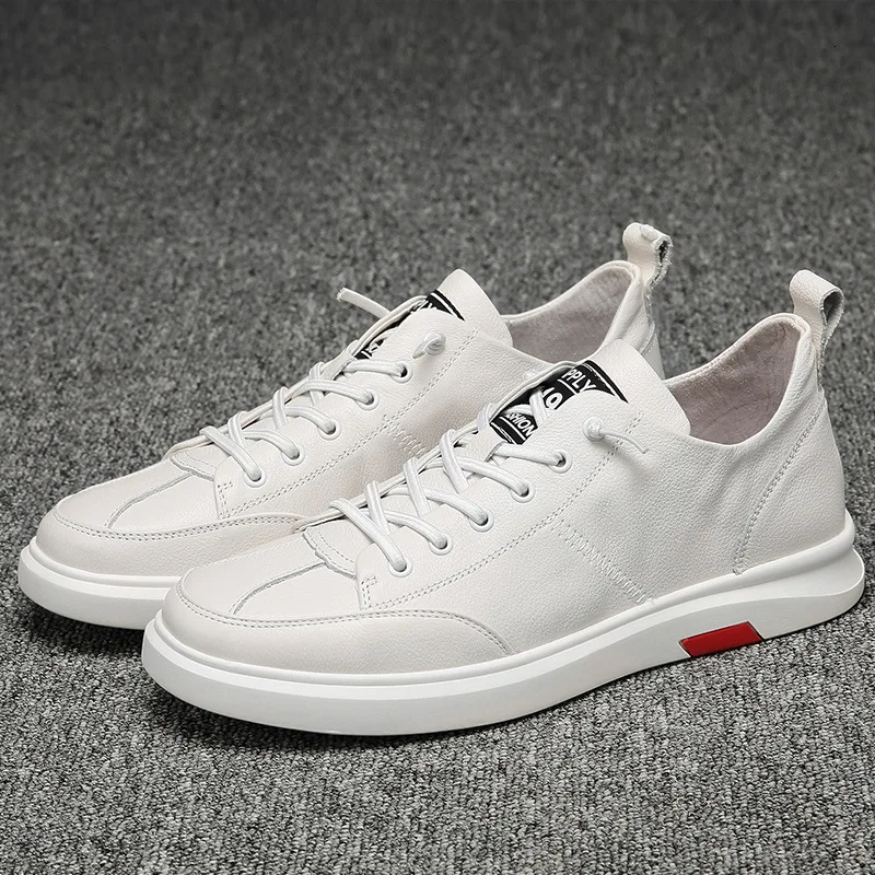 

2020 Men Leather Running Shoes Autumn Winter Waterproof Warm Running Sneaker Rubber Sole Non-slip Sneaker Zapatos Hombre