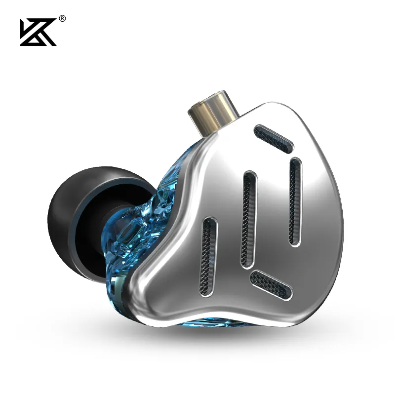 KZ Zax Metal Headset 7BA+1DD Hybrid 16 Drivers HiFi Bass Earbuds in Ear Monitor Headphones Sport Noise Cancelling Earphones with mic, Black 