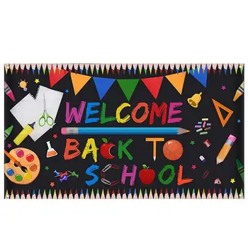 

1Pc Fashion Banner Classroom Scene Layout Props Back To School Decor Supply