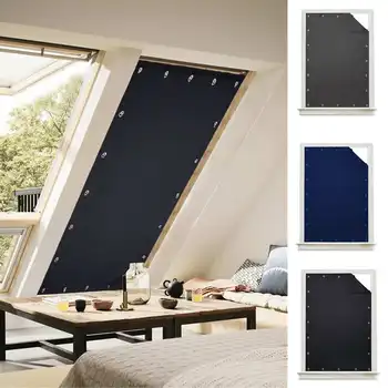 

198*130cm Window Blackout Blind Suction Cup Skylight Shade Portable Travel Sun Block Shade Folding Curtain Room Window Decor