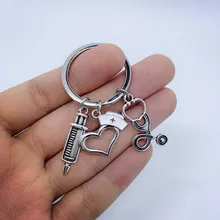 Европейские и американские импортные товары аксессуары в форме сердца шапочка медсестры медицинская помощь брелок игольчатый инжектор Echometer брелок