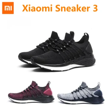 

New Xiaomi Mijia Sneaker 3 Mens Running Shoes 3 Uni-moulding 2.0 Fishbone Lock System Elastic Knitting Vamp Shock-absorbing Sole