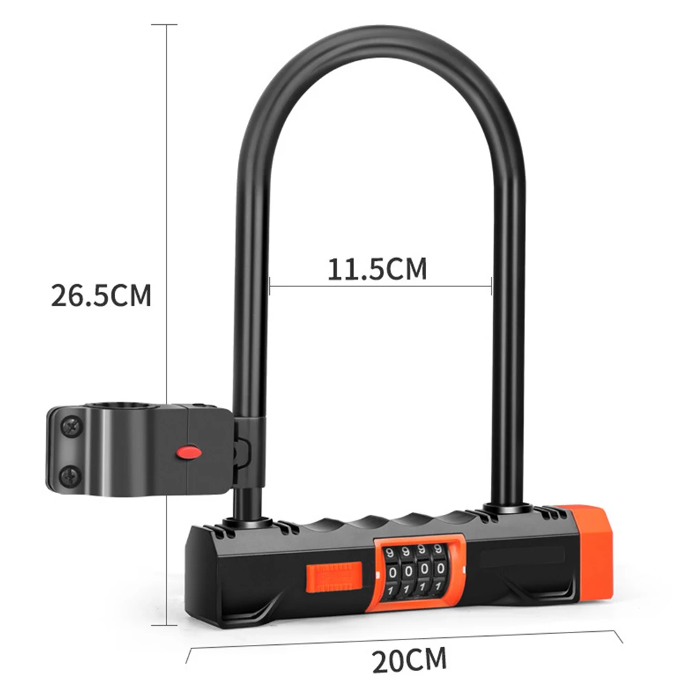 Сталь пароль велосипед U замок Открытый Велоспорт Защита от кражи Водонепроницаемый Аксессуар гидравлический велосипед Мотоцикл Универсальный