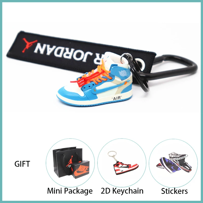 Новинка ручной работы 3D AJ Key ChaiAir Mini Jordan кроссовки модель милый брелок для ключей Баскетбольная обувь Подарочный Брелок для ключей модные украшения - Цвет: 3