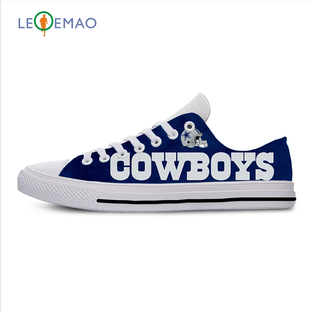 

Customized Men Shoes Cowboys Low Top Shoes Independent Design Sneakers Style Male Breathable Custom Dallas Fans Shoes