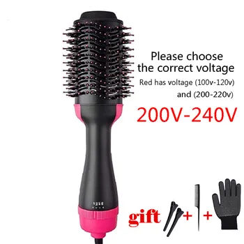 

2 in 1blow rotating brush professional hair curler hair styling tool 100V-120V 200V-240V hot-air brush hair dryer comb