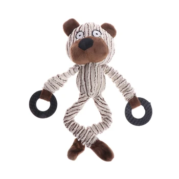 

Pet Toys Cat Dogs Sound Plush Soft Funny Rope Doll Squeaky Chew Bite Animal Gift