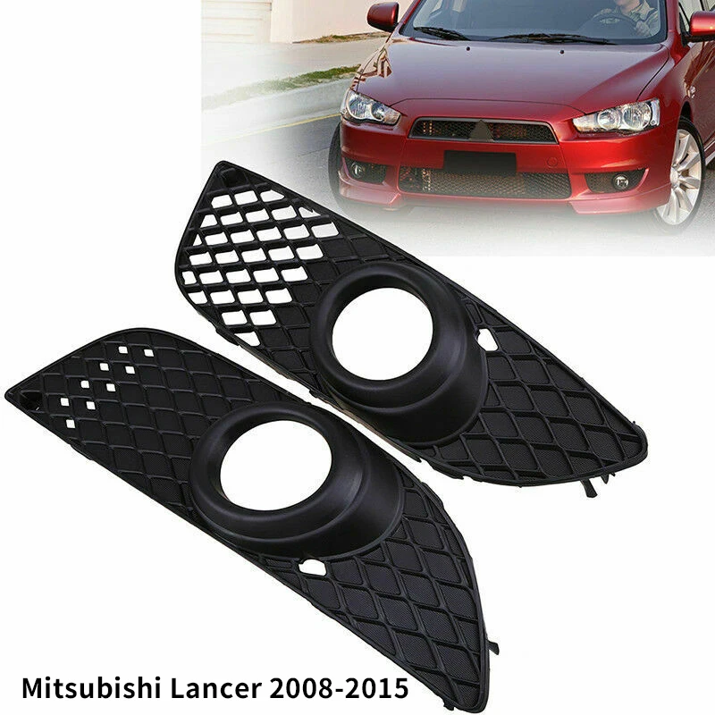 Пара переднего бампера решетки Противотуманные фары Гриль Крышка для Mitsubishi Lancer
