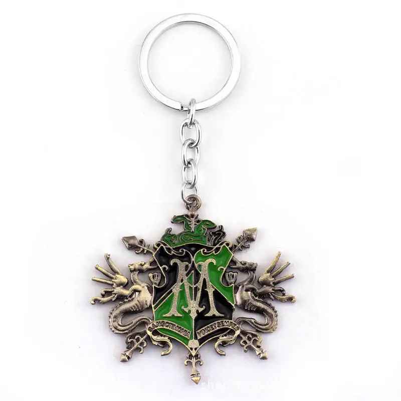 Популярный волшебный moive брелок классические символы Хогвартс Дом логотип