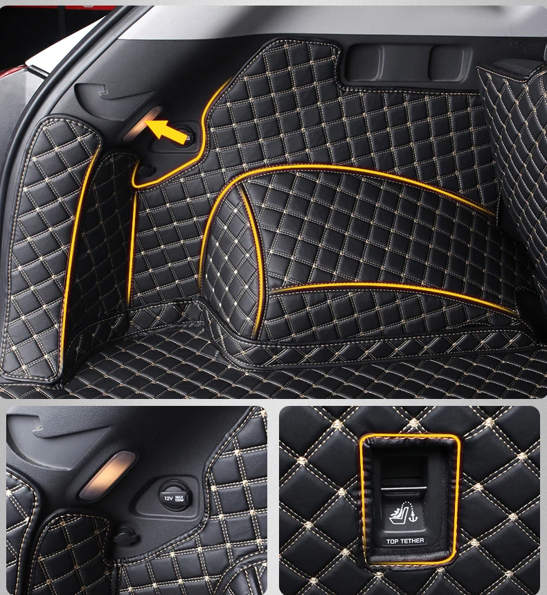 Кожаный коврик для багажника автомобиля для hyundai tucson внедорожник багажника аксессуары внутренний багажник