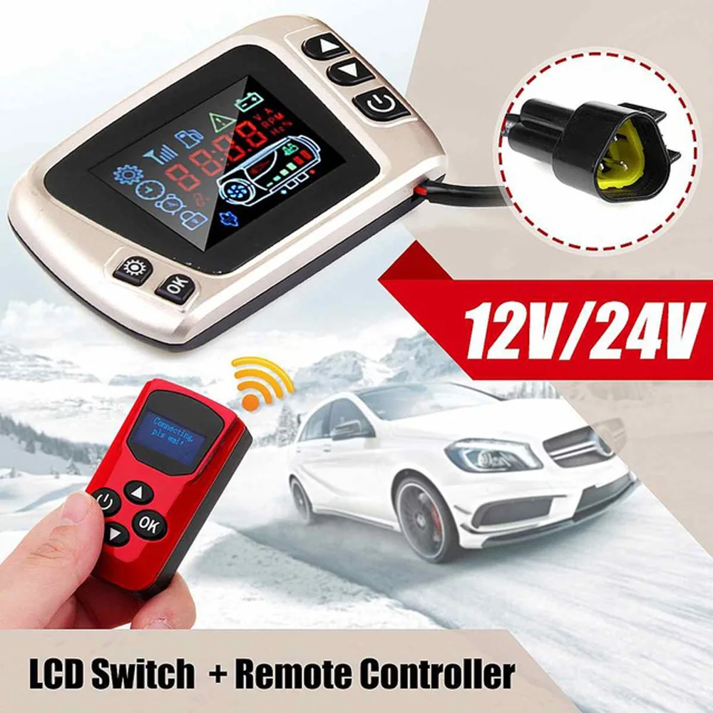 Автомобиль грузовик дизельный 12 V/24 V ЖК-дисплей переключатель дистанционного управления Воздушный стояночный отопитель Универсальный