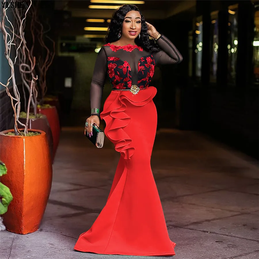 5 Colors African Dresses for Women Long Maxi Dress African Clothes Fashion Style Print Evening Dress Robe Africaine Femme 2019 19