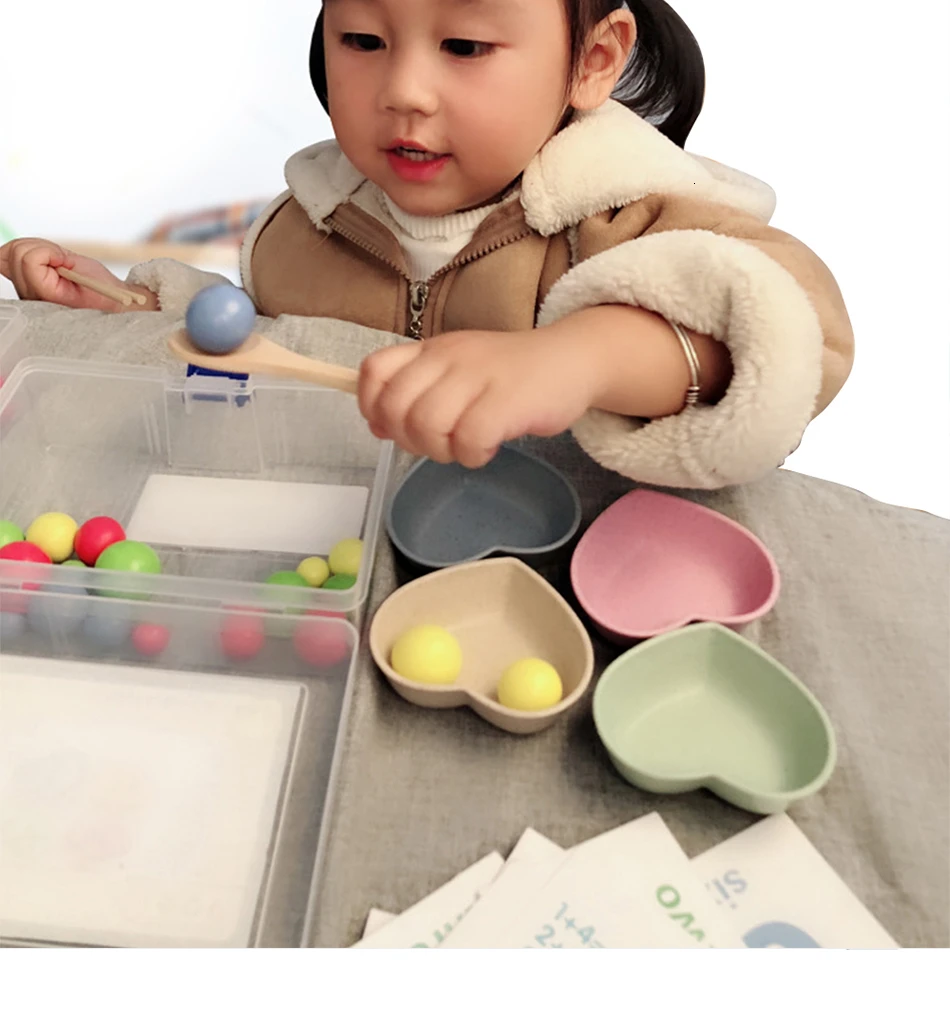 Детские математические Обучающие игрушки, детские Ранние развивающие игрушки, клипсы, бусины, многофункциональный обучающий инструмент