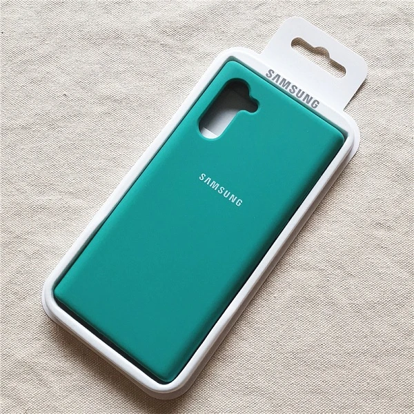 Чехол для samsung Galaxy Note 10 Plus, чехол Ofiice Silky Solf-touch, жидкий силиконовый чехол для Note 10 10+ Pro Plus с коробкой - Цвет: Green